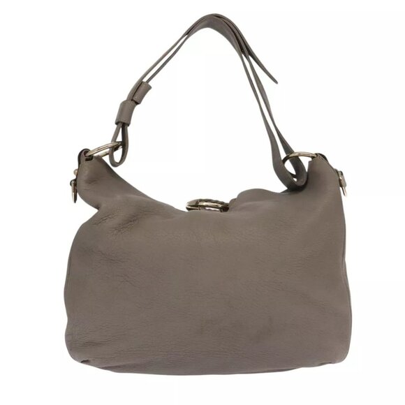 GUCCI Shoulder Bag Leather 2way Gray Silver 232931 Auth - Picture 3 of 16